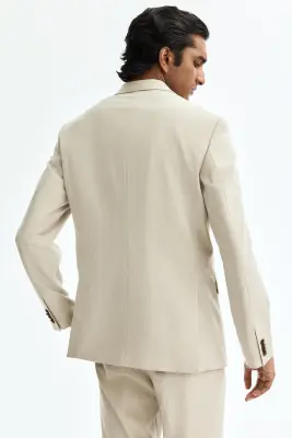 Veste Slim Fit à fermeture droite - Beige — photo 2