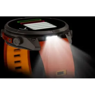 Garmin Fenix 9 Pro InReach amoled 47mm Sapphire Titane bracelet ocre/orange 010-04336-01 — photo 5