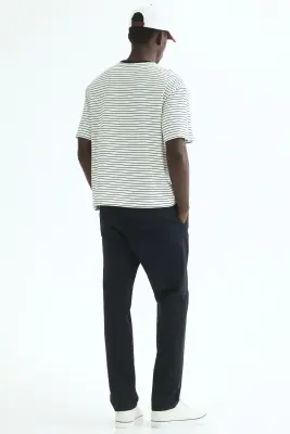 Chino Slim Fit en coton - Bleu marine — photo 2