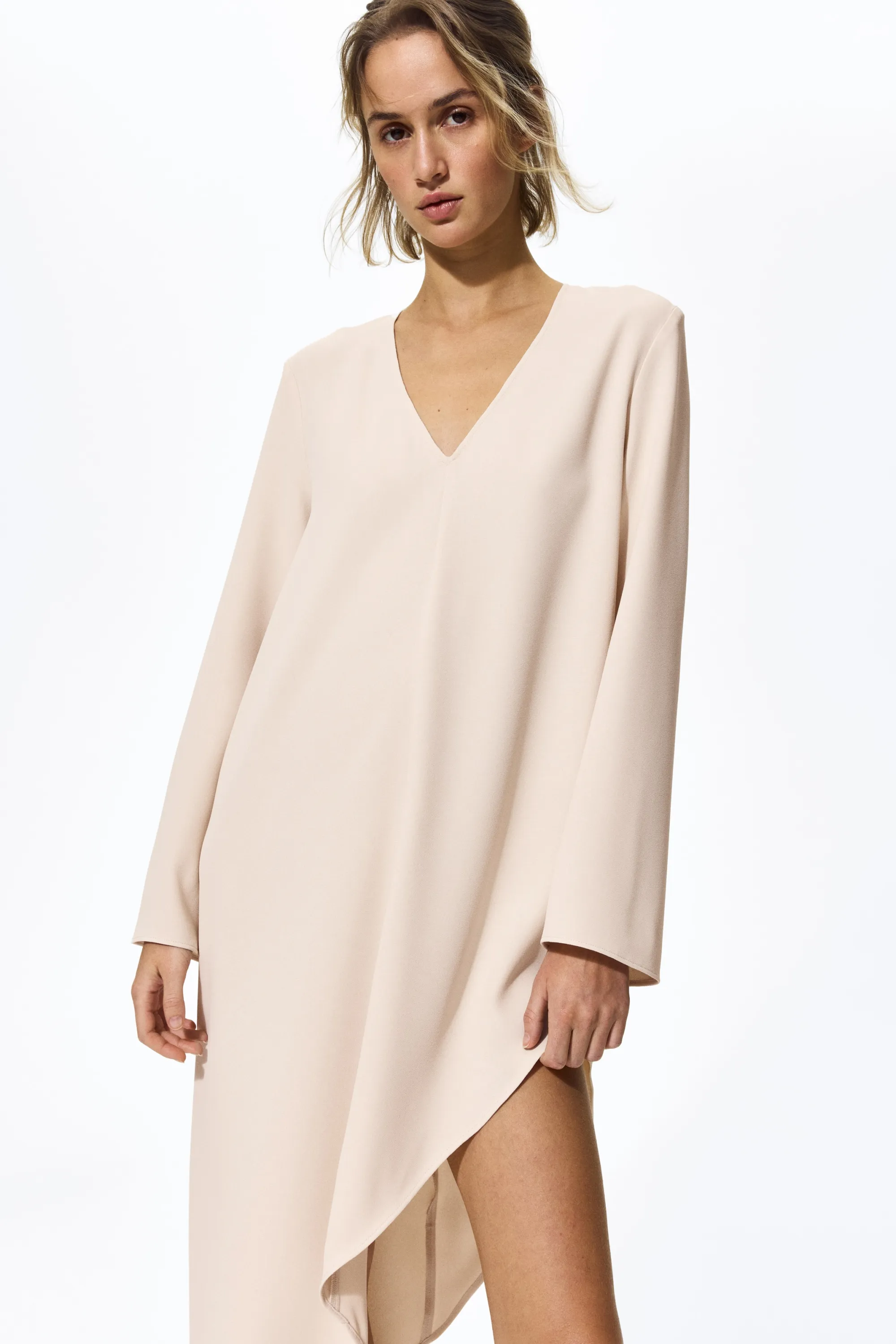 Robe asymétrique - Crème