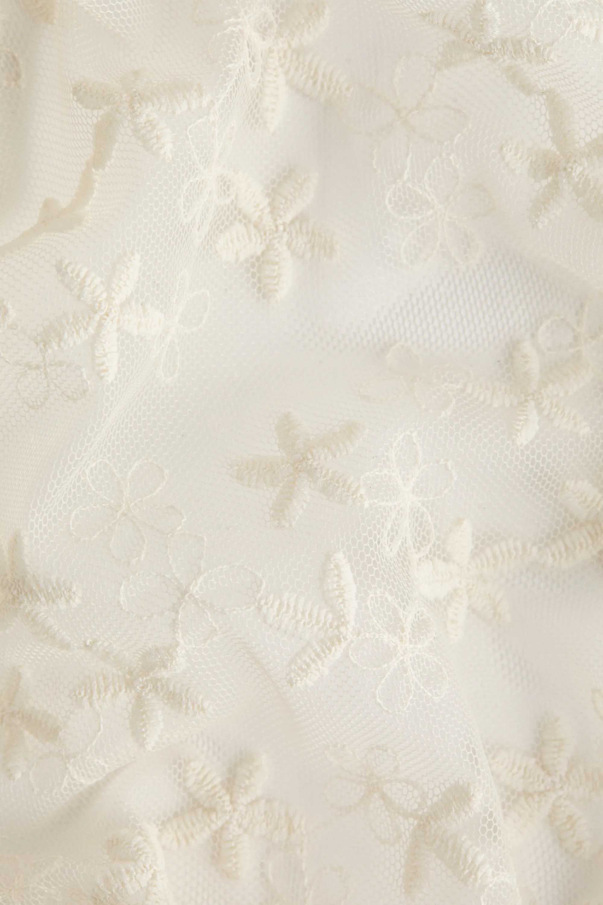 Foulard de hanches en mesh brodé - Beige clair