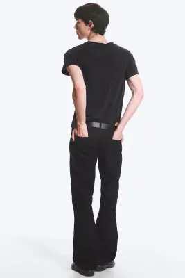 Jean bootcut décontracté taille mi-haute Mercury - Black Rinse - Noir — photo 3