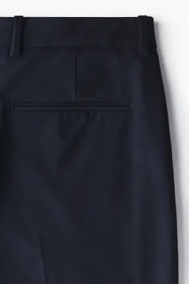 Pantalon chic Wrinkle-resistant Slim Fit - Bleu marine — photo 2