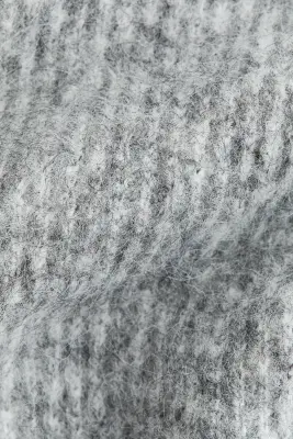 Pull sans manches avec col cheminée - Gris clair chiné — photo 5