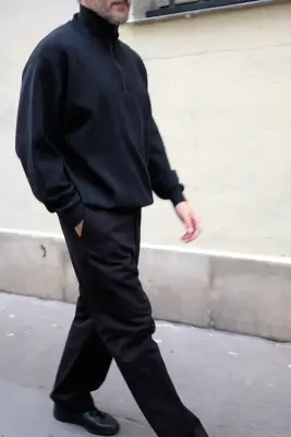 Comoli – Post Work Twill Pants E03-03009  – BLACK — photo 2