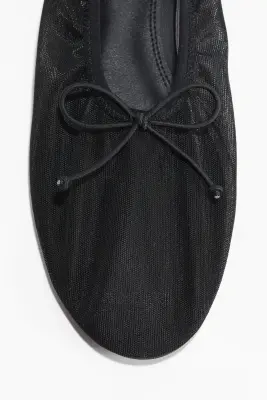 Ballerines en mesh - Noir — photo 1