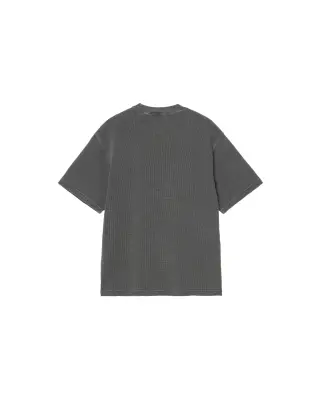 S/S Nelson Waffle T-Shirt Black Garment Dyed — photo 2