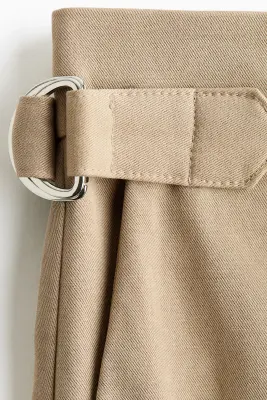Pantalon chic à jambes larges - Vert kaki clair — photo 4