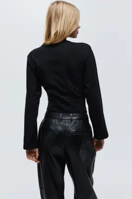 Body avec taille marquée - Noir — photo 3