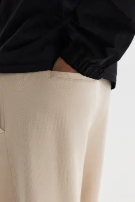 Pantalon jogger Regular Fit - Beige clair — photo 4