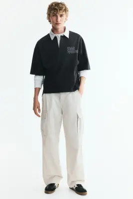Polo Relaxed Fit - Noir/Iron Maiden — photo 1
