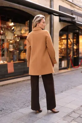 Francine Short Trench Coat - Peach beige — photo 5