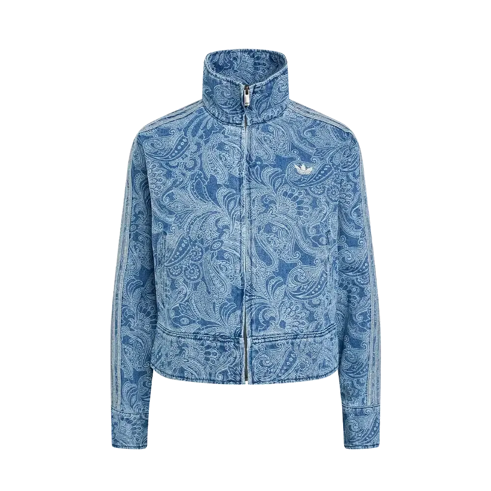 Adidas x Liberty London Firebird Denim Track Top Medium Vintage Light Denim