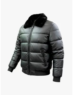 Blouson doudoune noir bombers goose — photo 1