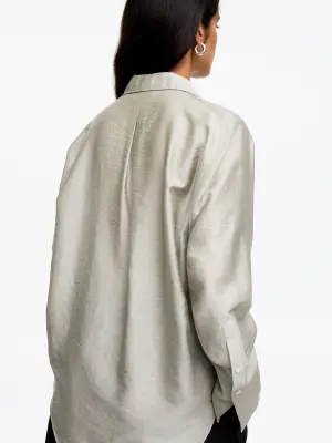 Blazer-chemise tailleur - Taupe — photo 3