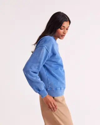 Sweat-shirt Virgile bleu délavé — photo 4