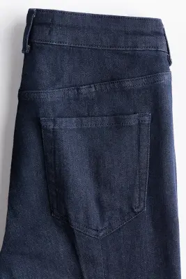 Slim Straight High Waist Jeans - Bleu denim foncé — photo 3