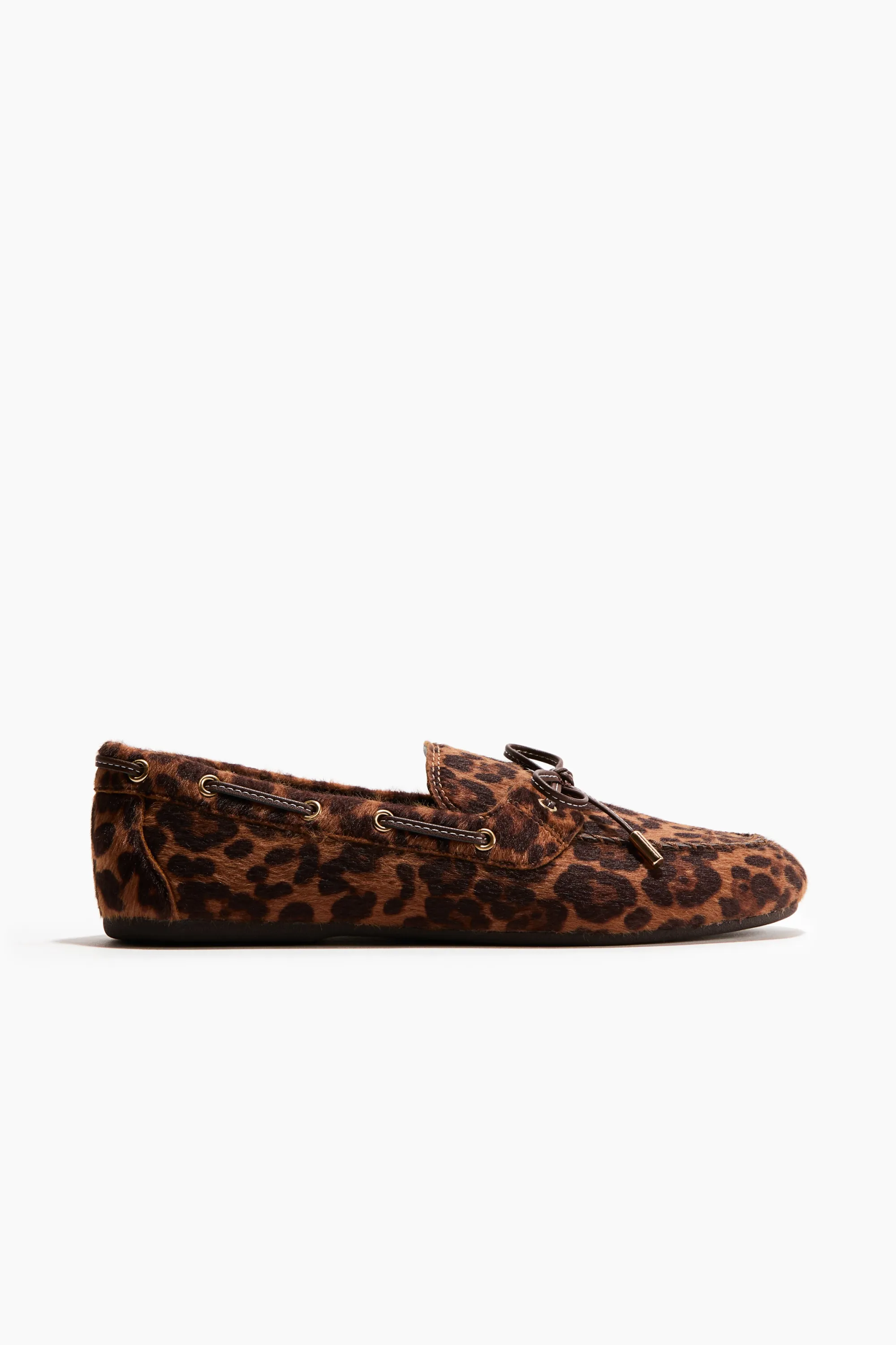 Deck shoes - Marron/imprimé léopard