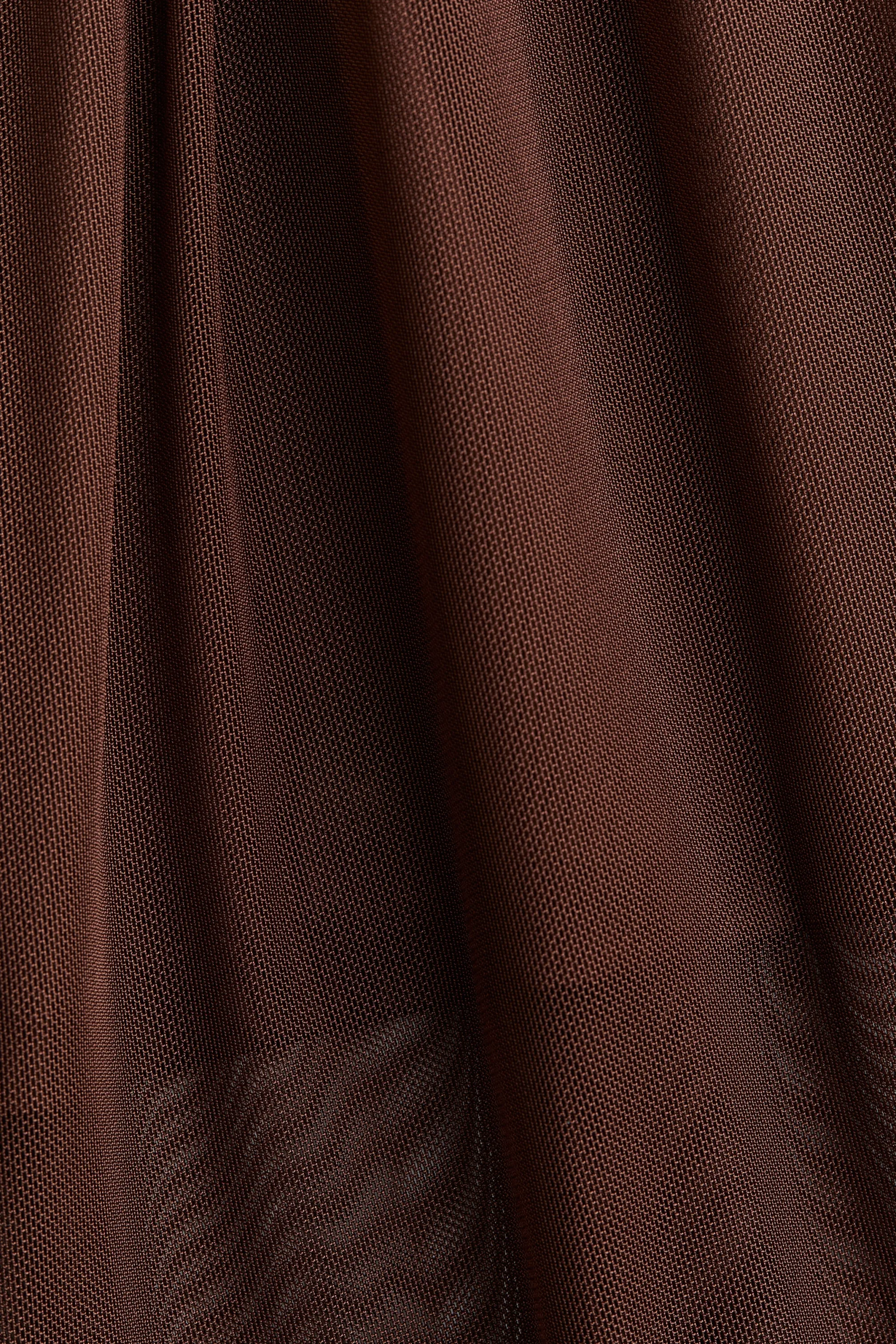 Robe à bretelles fines en mesh - Marron foncé