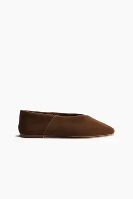 Ballerines en cuir - Marron — photo 2