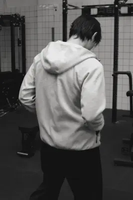 Hoodie de sport zippé DryMove™ - Gris chiné — photo 3