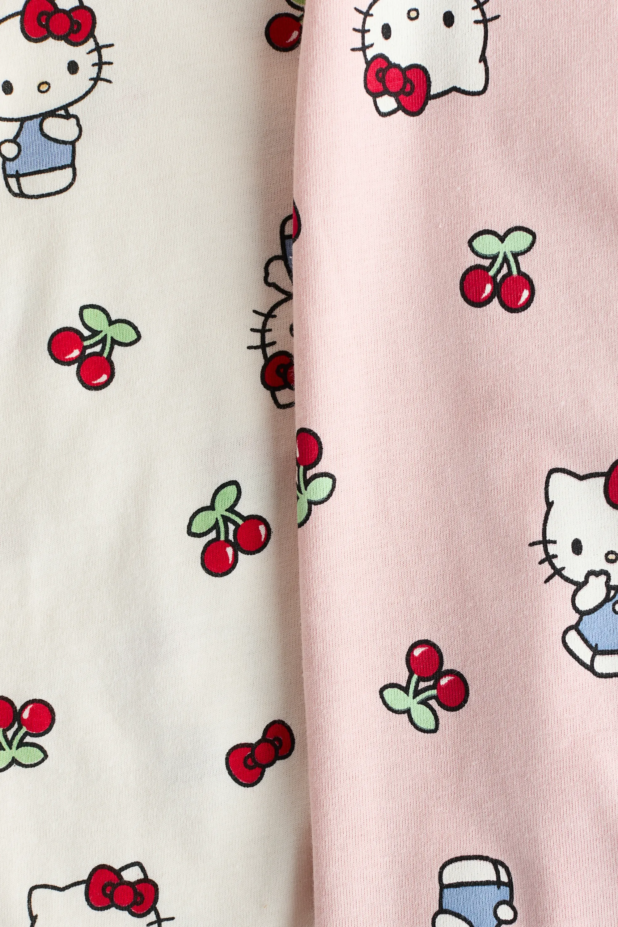 Lot de 2 pyjamas imprimés - Rose clair/Hello Kitty