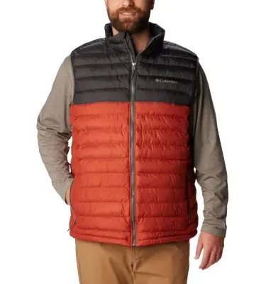 COLUMBIA POWDER LITE DOUDOUNE SANS MANCHES Noir Orange — photo 2