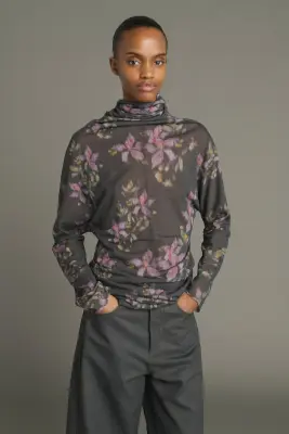 TEE-SHIRT LISIA ANTHRACITE/VIOLET — photo 3
