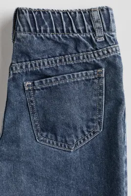 Loose Fit Barrel Jeans - Bleu denim foncé/cœurs — photo 4