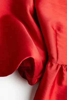 Blouse péplum - Rouge — photo 3
