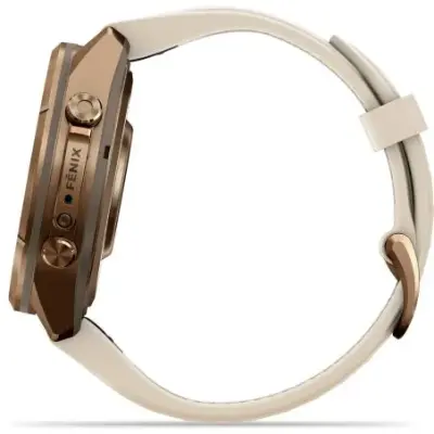 Garmin Fenix 9 Pro InReach amoled 43mm Sapphire Titane gold bracelet beige crème/gris cendré 010-04335-21 — photo 5