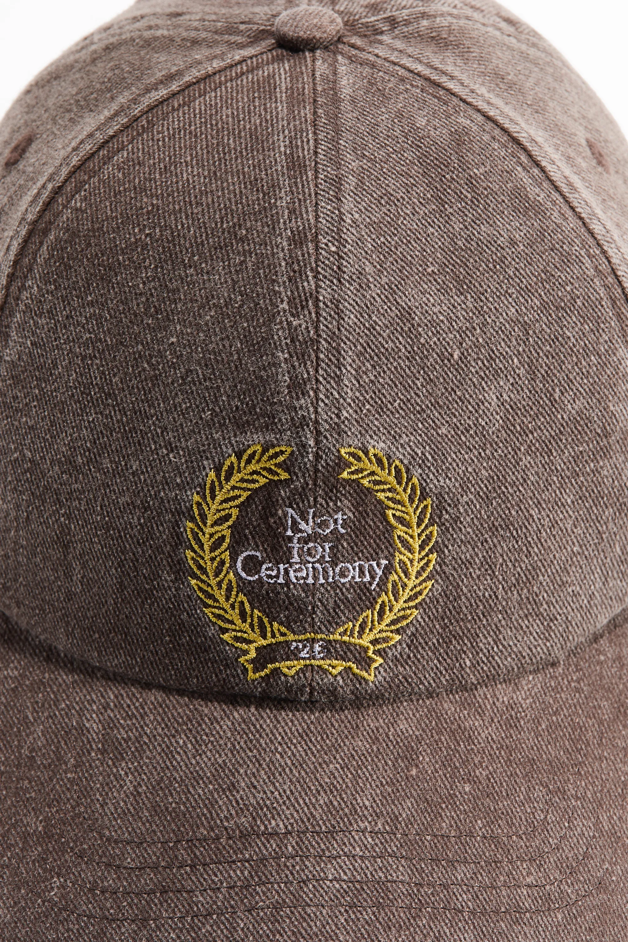 Casquette en twill de coton avec motif - Marron/Not For Ceremony