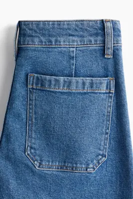 Wide High Jeans - Bleu denim — photo 1