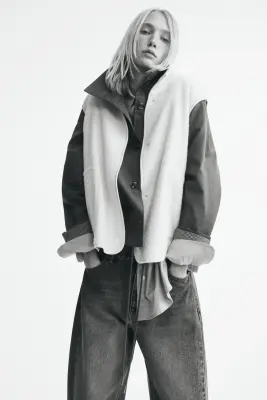 Veste sans manches en tissu Teddy bear - Crème — photo 2