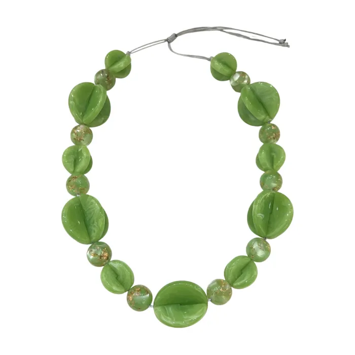 Collier Billes Vert