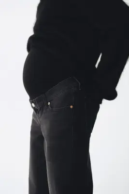 MAMA Slim Straight High Jeans - Gris denim foncé — photo 2