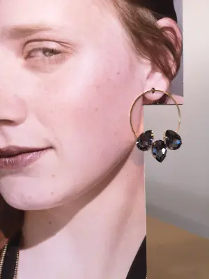 Livia earrings with 3 classic crystals — photo 1