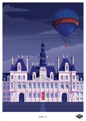 Affiche A3 - Paris IV - Hôtel de Ville – Around The Block — photo 2