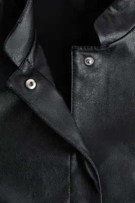 Veste en tissu enduit - Noir — photo 4