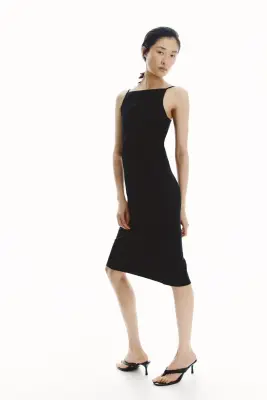 Jupe crayon en jersey - Noir — photo 1
