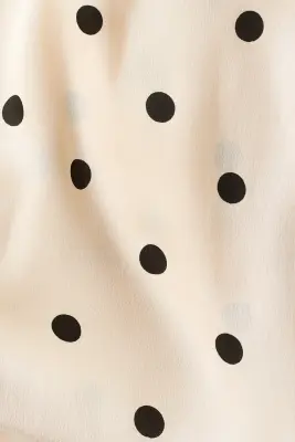 Robe dos nu en satin - Beige clair/pois — photo 5