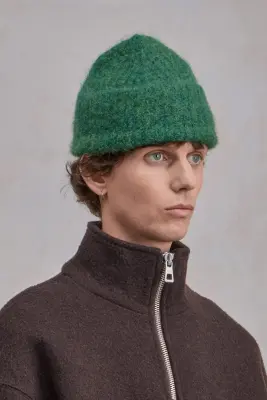 Alpaca Beanie - Vert Chiné — photo 4