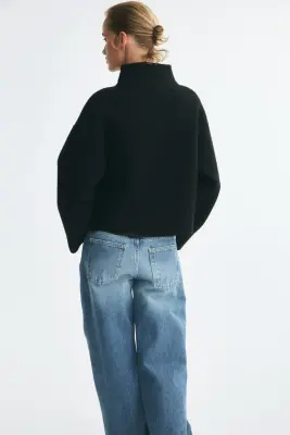 Gilet oversize brossé - Noir — photo 4