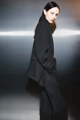 Blazer à fermeture croisée - Noir — photo 3