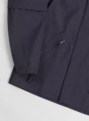 Parachute Parka in Navy Blue Water-Repellent Grained Nylon — photo 3
