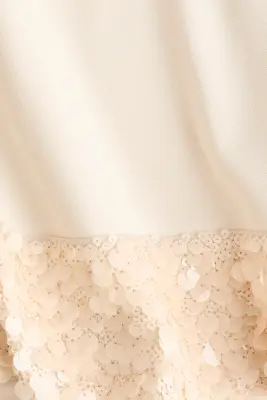 Top à sequins - Beige clair — photo 5