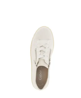 Baskets Gabor 83.334.20 Blanches - Cuir Lacets Élastiques Grande Pointure Femme — photo 5