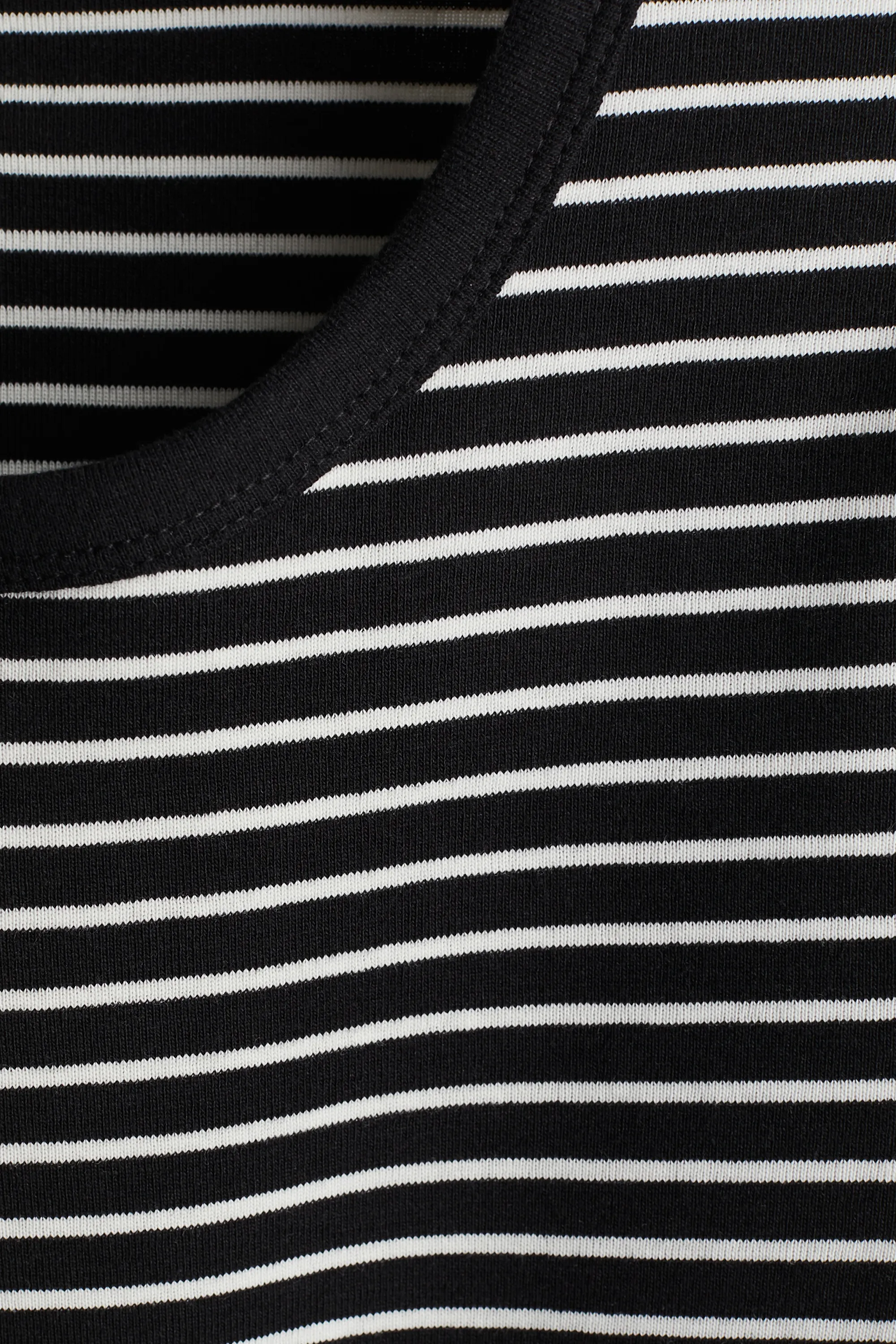 T-shirt ajusté - Noir/rayé