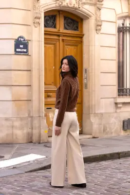 Nala Pants - Beige fishbone — photo 5