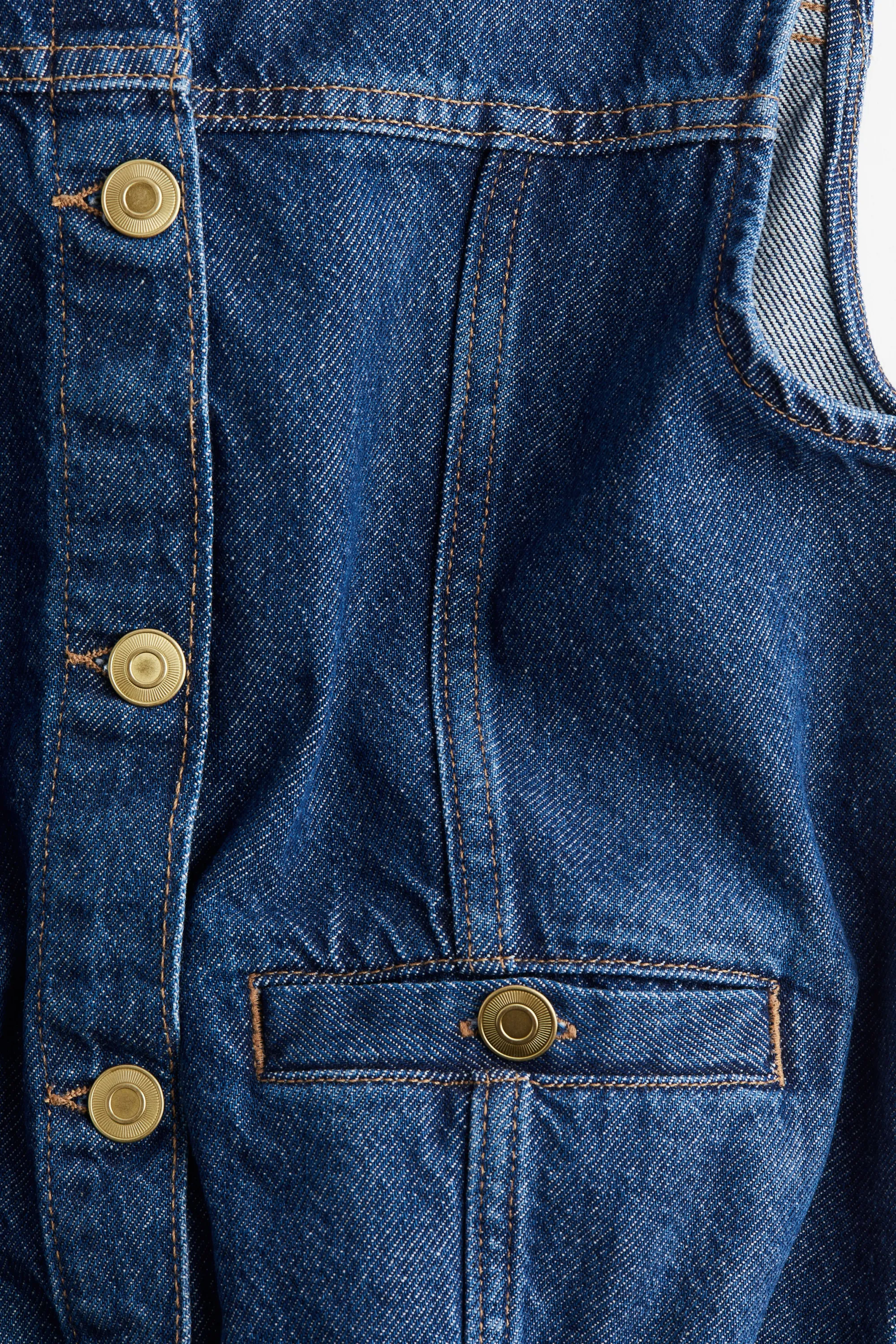 Veste sans manches en denim - Bleu denim foncé